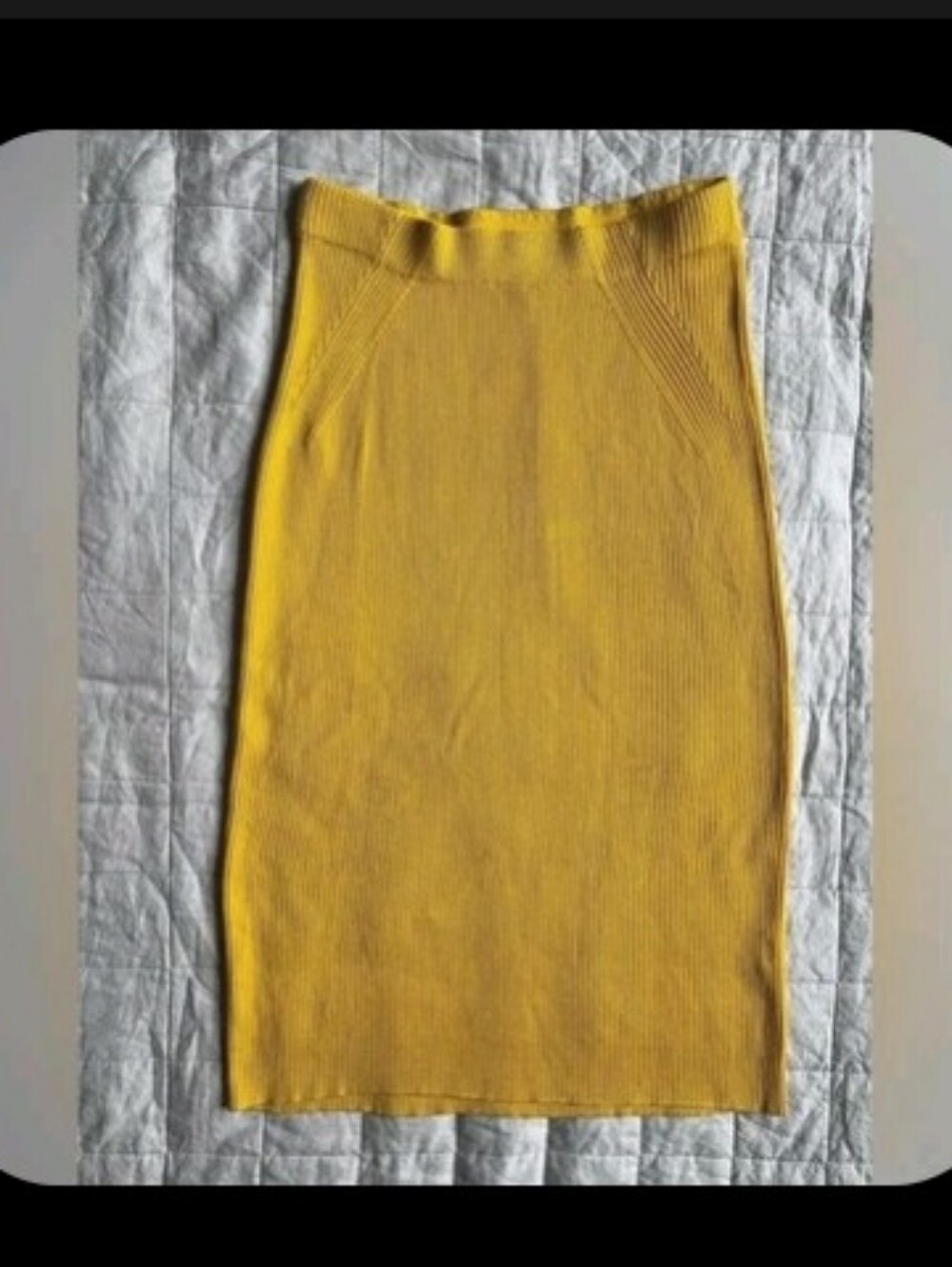 Mara Hoffman Yellow Pencil Midi Skirt XL
